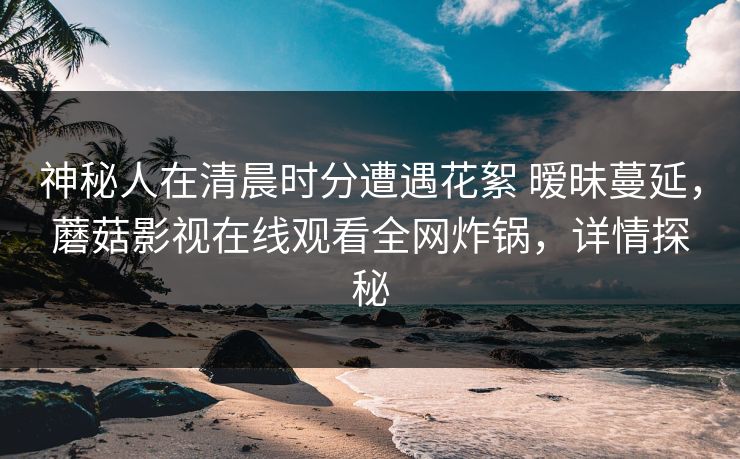 神秘人在清晨时分遭遇花絮 暧昧蔓延，蘑菇影视在线观看全网炸锅，详情探秘