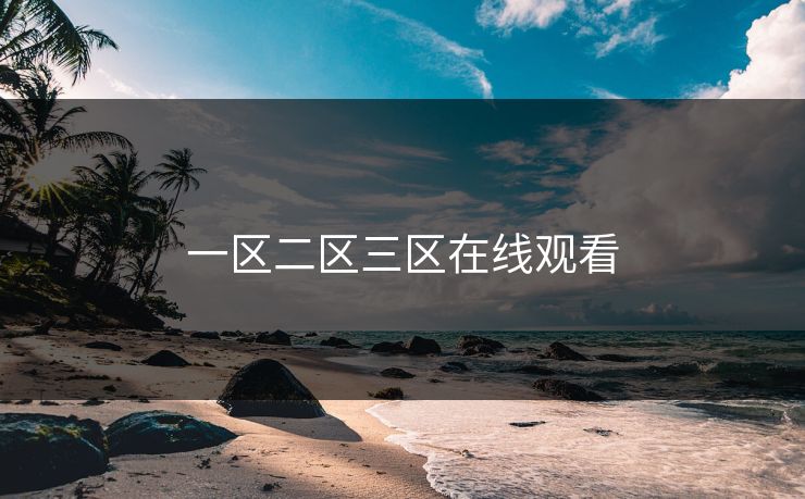 一区二区三区在线观看