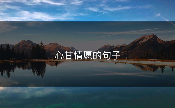心甘情愿的句子